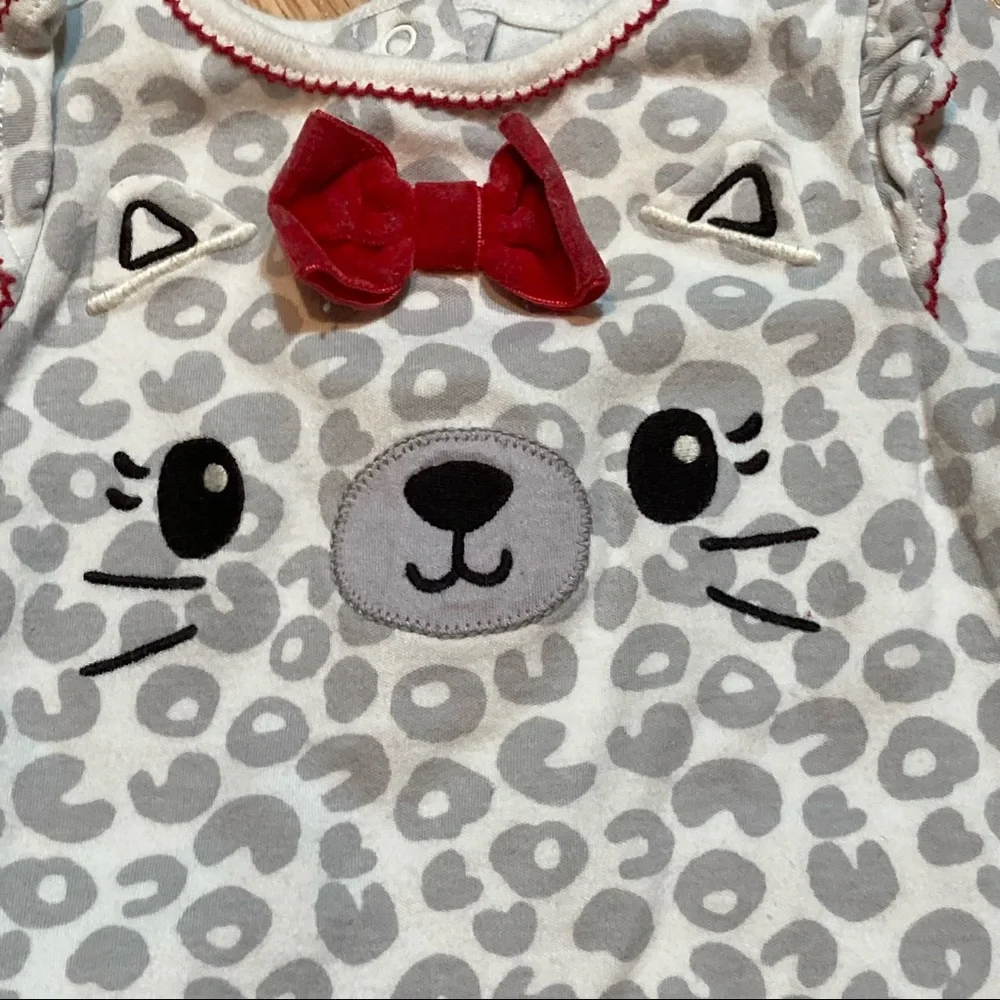 Gymboree‎ cheetah leopard bow outift 3-6 months